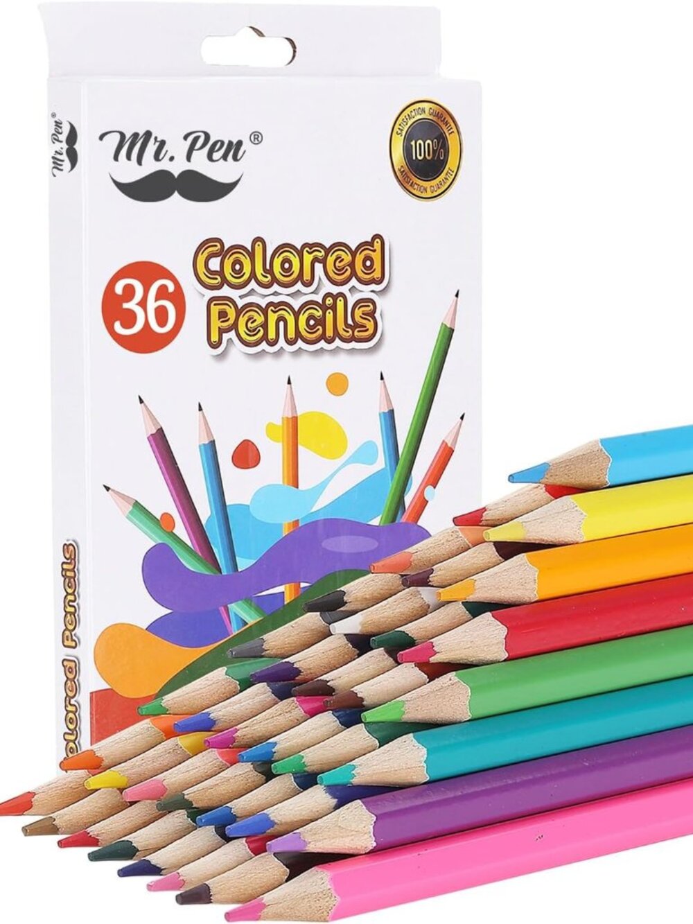 Mr. Pen Colored Pencils 36 Pack Soft Core Pre-Sharpened for Kids & Adults